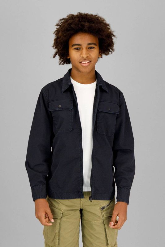 G-STAR - Overhemd - Donkerblauw - Katoen, Elastaan - Lange Mouwen