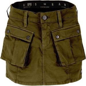 G-STAR - Spijkerrok - Donkergroen - Korte Lengte - Stretchdenim