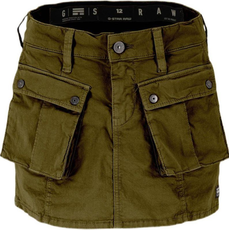 G-STAR - Spijkerrok - Donkergroen - Korte Lengte - Stretchdenim