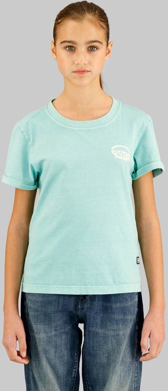G-STAR - T-shirt - Lichtblauw - Katoen - Korte Mouwen