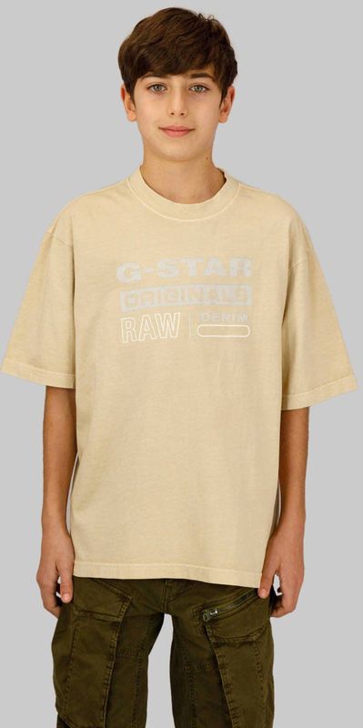 G-STAR - T-shirt - Beige - Korte Mouw - Ronde Hals