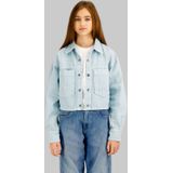 G-STAR - Blouse - Lichtblauw - 100% Katoen - Lange Mouwen, Klassieke Kraag, Plooien en Borstzakken