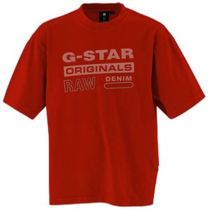 G-STAR - T-shirt - Rood - Katoen - Korte Mouwen