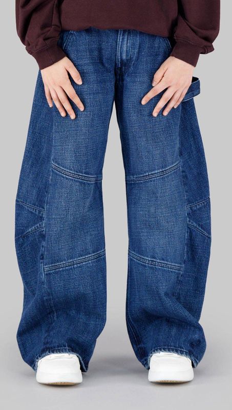 Bowey Extreme Carpenter Loose Jeans voor meisjes - Midden blauw - meisjes