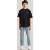 T-shirt Oversized voor jongens - Zwart - jongens