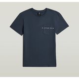 T-shirt Base Pocket voor jongens - Donkerblauw - jongens