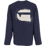 T-shirt Interst Boxy voor jongens - Donkerblauw - jongens