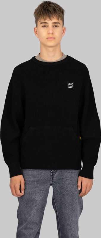 Constructed Crew Knit voor jongens - Zwart - jongens