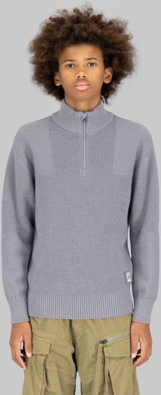 Army Half Zip Knit voor jongens - Grijs - jongens