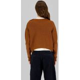 G-STAR - Gebreide Trui - Bruin - Wol en Katoen - Ronde Hals