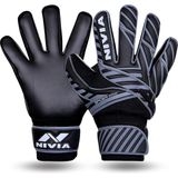 Nivia Spider Goalkeeper Hand Gloves (Black, M) | for Men & Women | for Football, Soccer goalkeeping