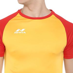 Nivia - 7175XL4 - Voetbaltenue - Geel/Rood - Polyester