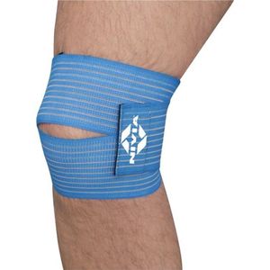 NIVIA Weight Lifting Knee Support (Blue, Free Size - Adjustable with Velcro) | Material - Neoprene | Pain Relief, Gym, Sports, Exercise, Workout, Cycling
