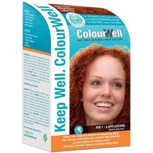 Colourwell 100% natuurlijke haarkleur koper rood  100 gram