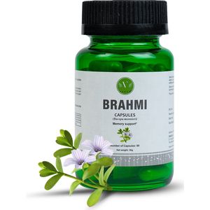 Vanan Brahmi – Geheugen en concentratie - Vegan voedingssupplement – Ayurvedisch – 60 capsules