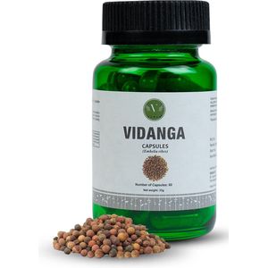 Vanan Vidanga – Ondersteunt de darmfunctie - Vegan voedingssupplement met valse zwarte peper – Ayurvedisch – 60 capsules