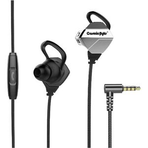 Cosmic Byte CB-EP-04 Bedrade in-ear hoofdtelefoon met afneembare microfoon voor pc, PS4, mobiele telefoons, tablets (zwart/zilver)