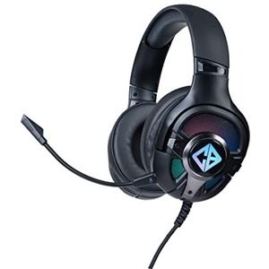 Cosmic Byte Oberon 7.1 RGB Gaming Headset met microfoon met dubbele USB-ingang en 3,5 mm jackstekker, afneembaar, 90° draaibaar (zwart)