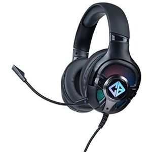 Cosmic Byte Oberon 7.1 RGB Gaming Wired On Ear Headphones with Mic with Dual Input- USB and 3.5mm Jack, Detachable, 90° Rotatable Earcups (Black)