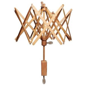 KnitPro KP35004 Wikkel- en distributieaccessoires, natuurlijk, Swift breigaren, dicht hout, meerkleurig, 30 x 35 x 30 cm