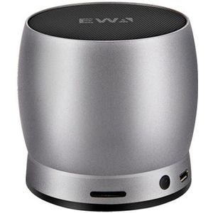 EWA A150 Portable Mini Bluetooth Speaker Wireless Hifi Stereo Strong Bass Music Boom Box Metal Subwoofer  Support Micro SD Card & 3.5mm AUX(Silver)