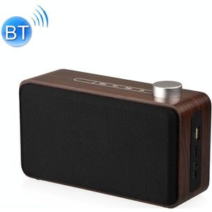 W5A Subwoofer Stof Houten Touch Bluetooth speaker  ondersteuning TF Card & U Disk & 3 5mm AUX(Walnut)