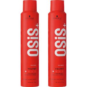 Schwarzkopf OSiS+ Velvet lightweight wax-effect spray - haarspray - voordeelverpakking - 2 x 200ml
