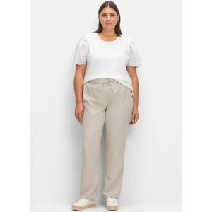 Driekwartbroek - Beige - 100% Polyester - Steekzakken