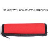 2 stks Headset Comfortabele sponskap voor Sony WH-1000XM2 / XM3 / XM4  kleur: (1000x / 1000xm2) Beige eiwit met kaartgesp