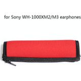 2 stks headset Comfortabele sponskap voor Sony WH-1000XM2 / XM3 / XM4  kleur:  Champagne gouden eiwit met kaartgesp