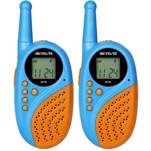 1 paar RETEVIS RT-35 0.5W US Frequentie 462.550-467.7125MHz 22CHS Kinderen Handheld Walkie Talkie (Blauw)