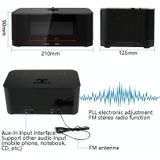 A8 Oplaadstation Audio NFC Bluetooth Speaker Wekker  Specificatie: EU Plug (Zwart)