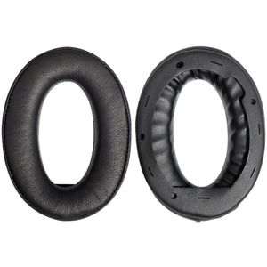 2 stks headset Comfortabele sponskap voor Sony WH-1000XM2 / XM3 / XM4  kleur:  Black Lamskin