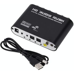 SPDIF COAXIAL NAAR RCA DTS AC3 AUDIO DECODER 5.1CH OPTISCHE DIGITALE VERSTERING VAN DE OPTISCHE DIGITALE VERSTERKER AUTOGER EN VERSTERKER HD AUDIO