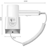 Hotel Haardroger Wall Mount High Power Haardroger Huishoudelijke Haarcilinder Droger  CN Plug (Hairdryer wit)