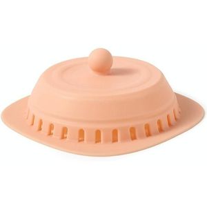 2 STUKS siliconen vloerafvoer cover voor keuken en badkamer riool pers deodorant cover filter (roze)
