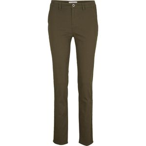 Chino Broek - Donkerolijf - Katoen - Steekzakken - Ritssluiting