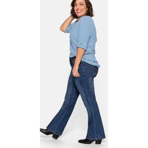 SHEEGO - Jeans - Donkerblauw - Bootcut - Mid Waist