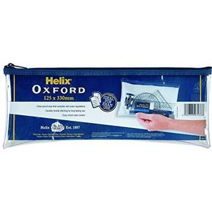 Helix Oxford 13"" Clear Pencil Case