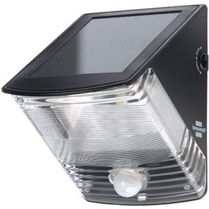 Brennenstuhl LED-zonnelamp met bewegingssensor / buitenverlichting met geïntegreerd zonnepaneel en infrarood bewegingssensor, zwart