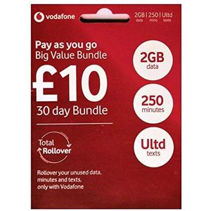 Vodafone Pay As You Go - Inclusief Standaard, Micro & Nano Triple SIM-kaart voor alle apparaten - Oproepen, teksten en gegevens