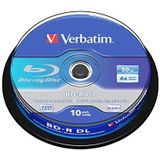 Verbatim - BD-R 50 GB - Enkellaags - Bedrukbare Oppervlakte - 10 Pack Spindle