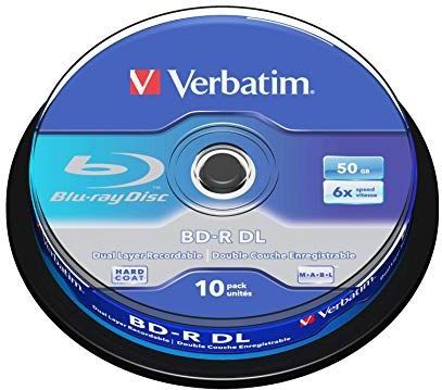 Verbatim - BD-R 50 GB - Enkellaags - Bedrukbare Oppervlakte - 10 Pack Spindle