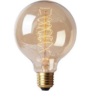 kooldraadlamp,edison vintage retro gloeilamp, filament antiek bulb, decoratie lamp-E27 grote fitting 40 watt- buis goud-squirrel cage