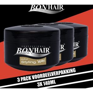 Bonhair Professional Styling Wax 140 ml - 3 pack Voordeelverpakking
