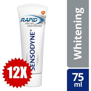Sensodyne Rapid Relief Whitening Tandpasta 75ml - 12 Pack Voordeel