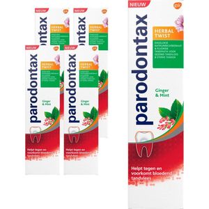 Parodontax Herbal Twist Green Mint tandpasta - 4 x 75 ml - Voordeelverpakking