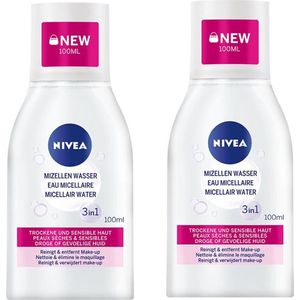 Nivea Mizellen Wasser Droge of Gevoelige Huid Voordeelbox - 2 x 100 ml