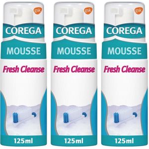 Corega Mousse Fresh Cleanse Reinigingsmousse Voor Gebitsprothese Multi Pack - 3 x 125 ml