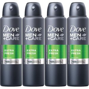 Dove Men+Care - Deodorant - Spray - Extra Fresh - 150ml x 4